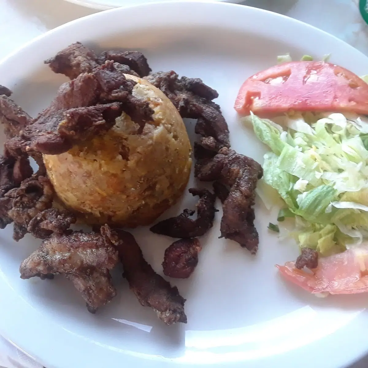 Shrimp Chicken or Steak Volcano Plantain