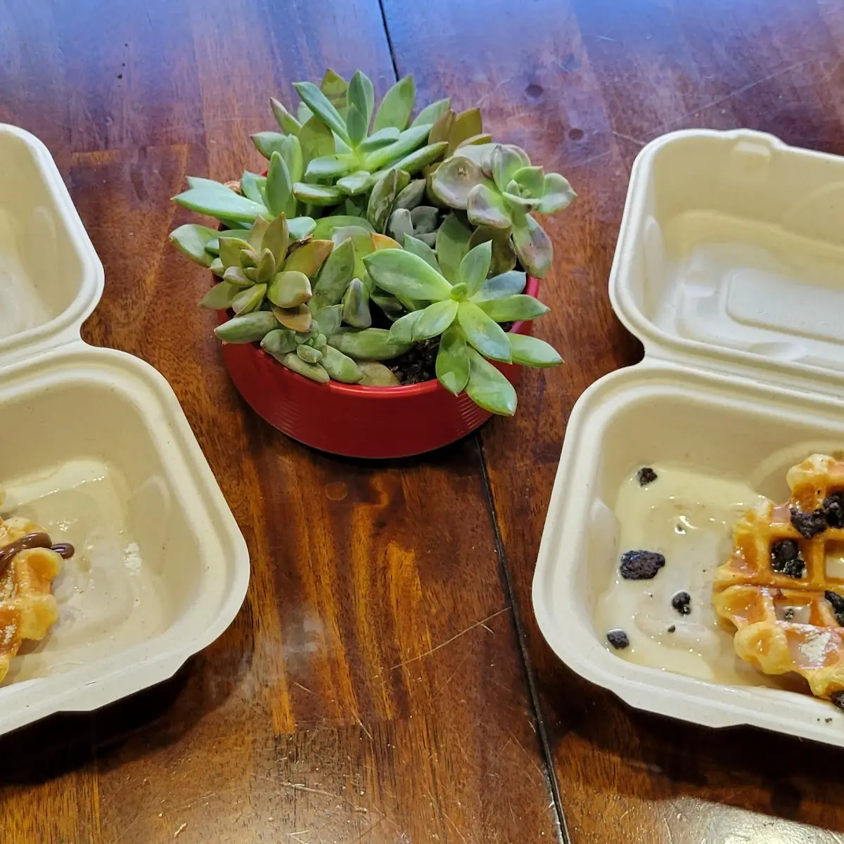 Strawberry Nutella Croffle and Oreo Cookie Croffle