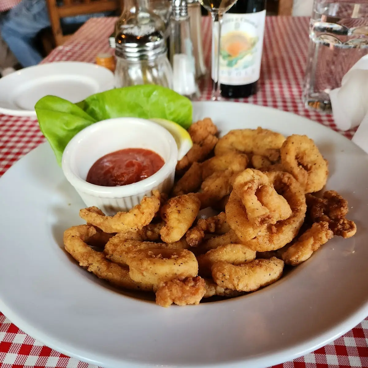 Fried Calamari with Cocktail Sauce