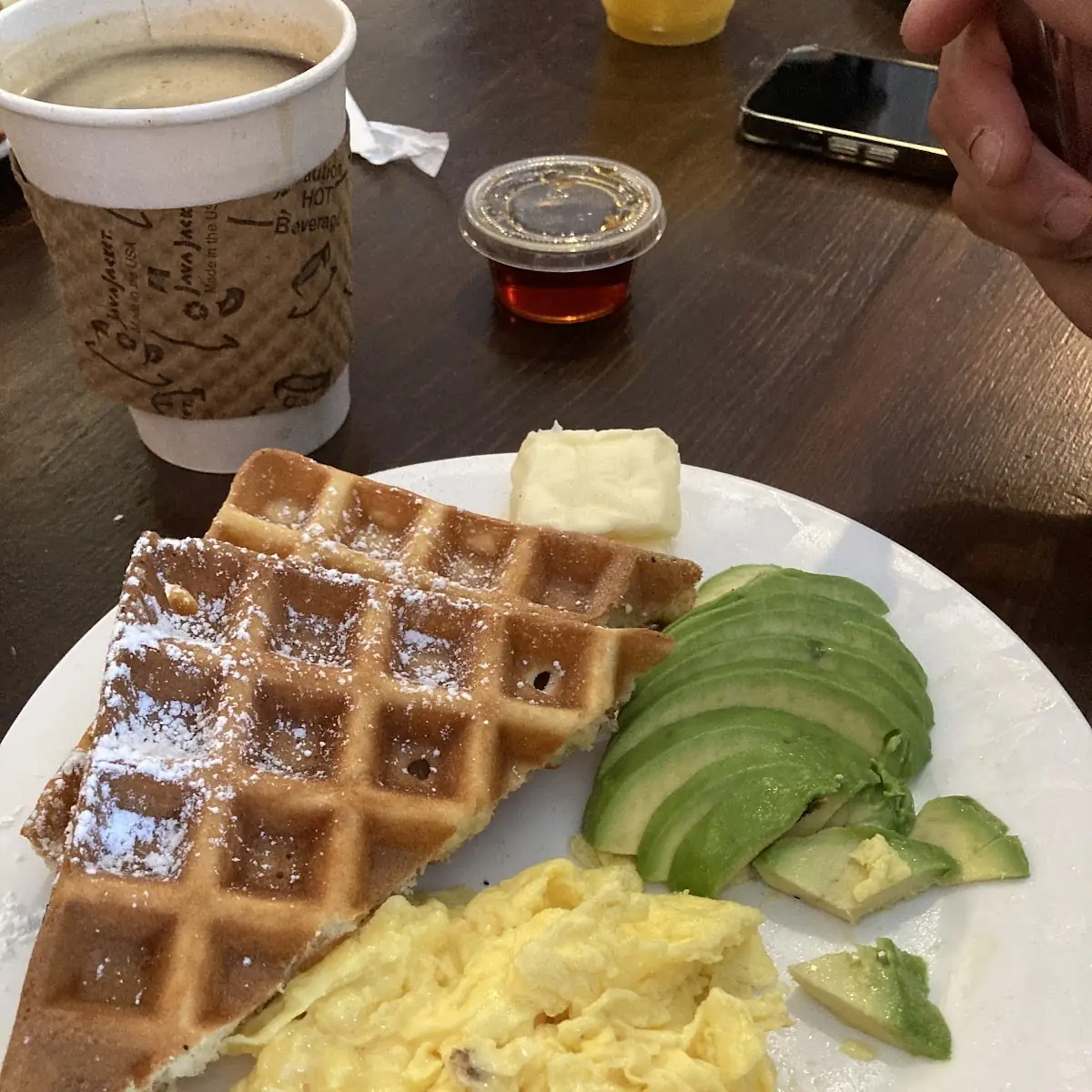 Belgian Waffle & Eggs
