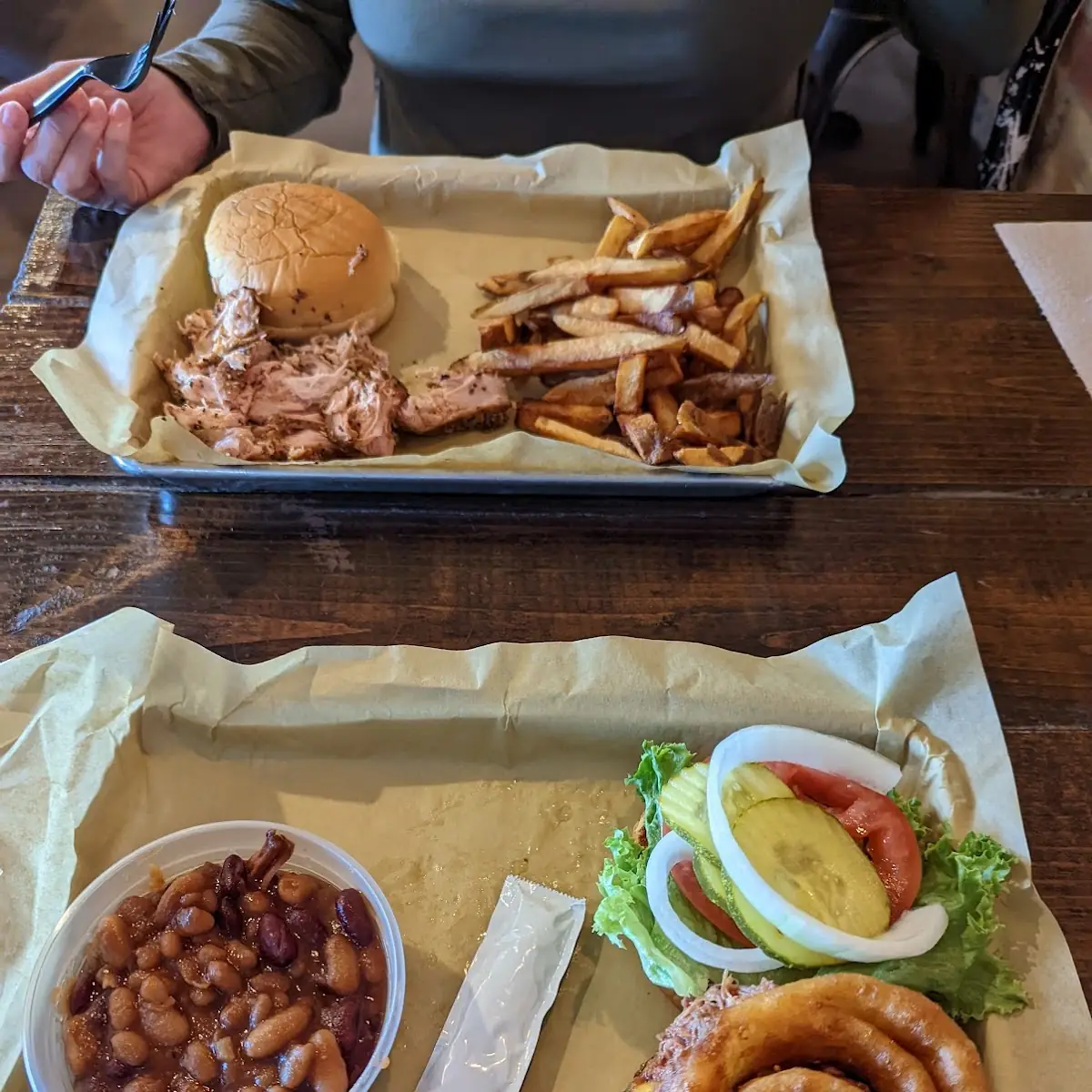 Piggly Wiggly Meal with Baked Beans