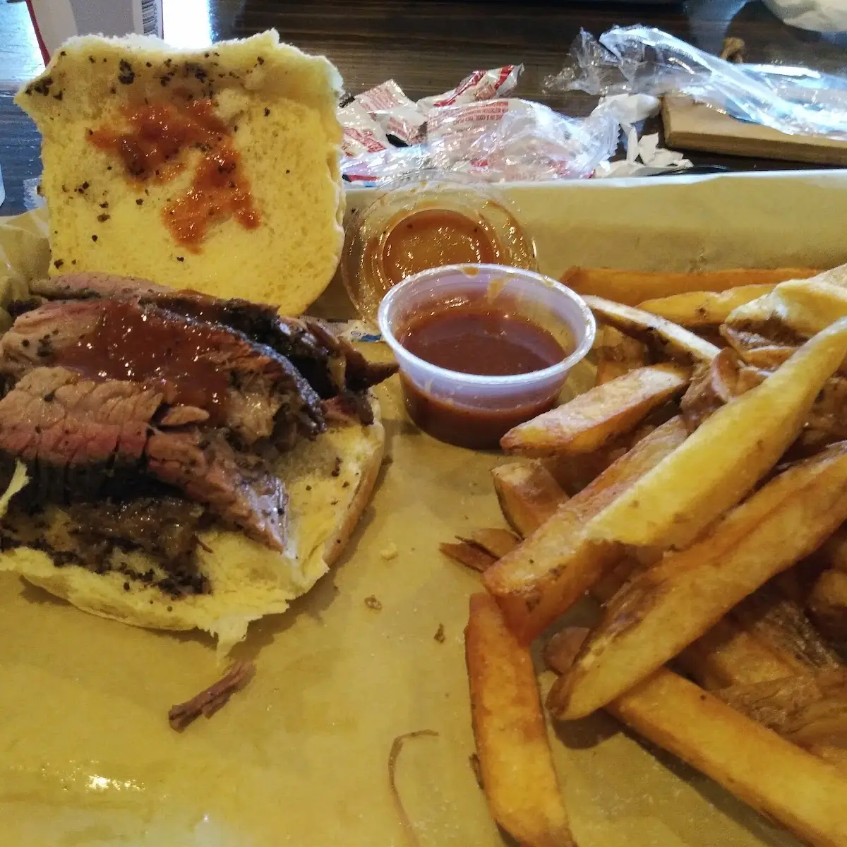 Sliced Brisket Sandwich