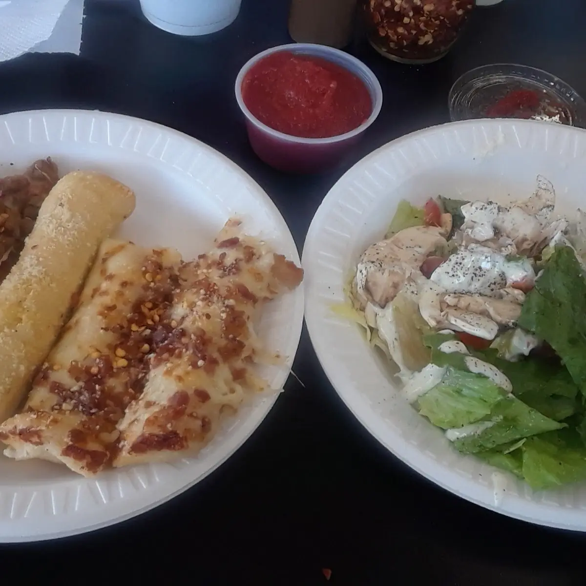 Pizza and Salad