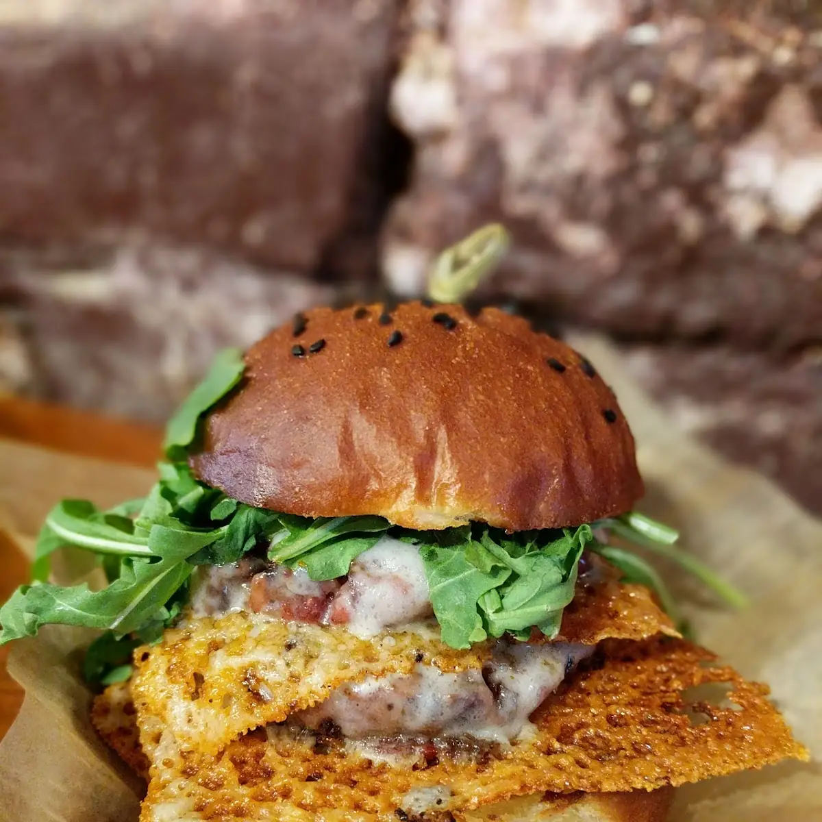 Miso-Praline Bacon & Egg Biscuit