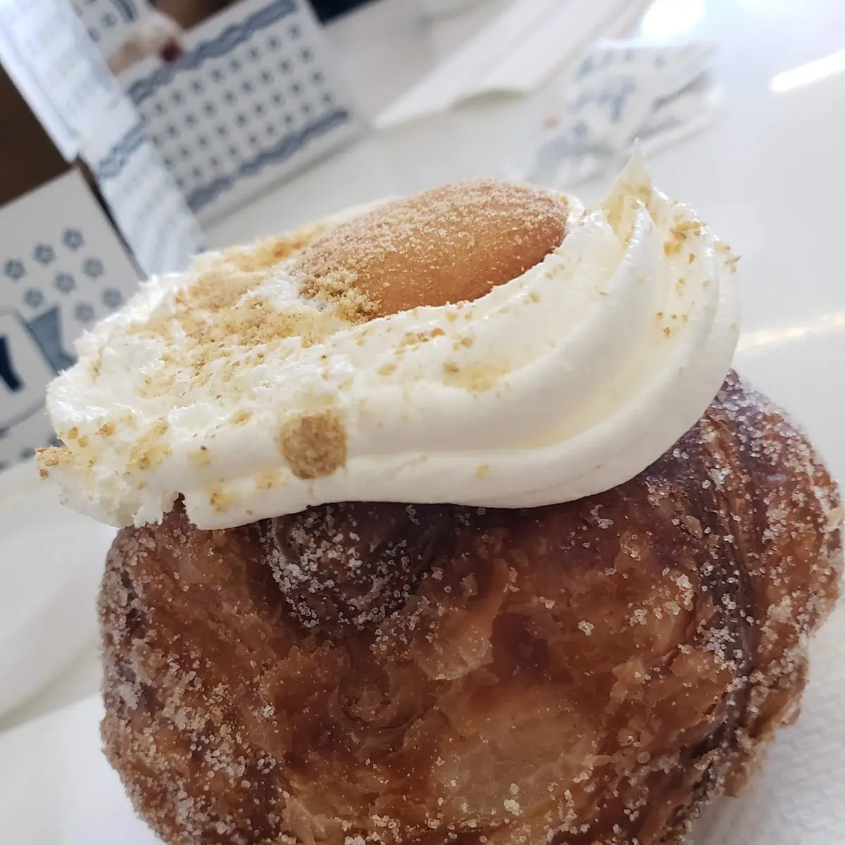 Banana Cream Filled Donut