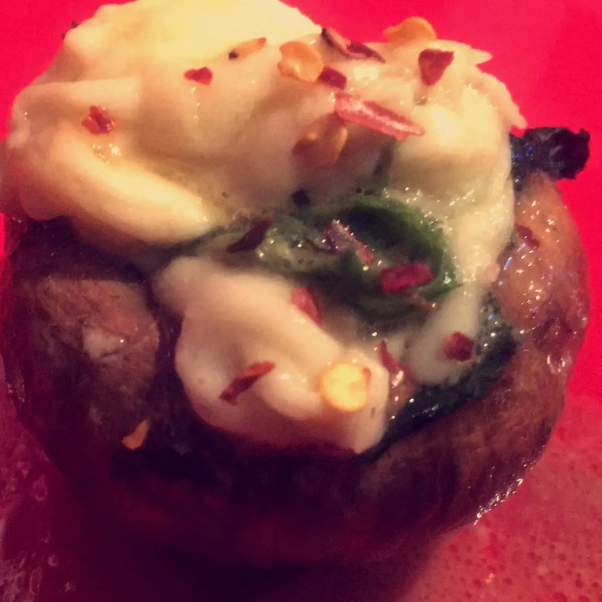 Spicy Cream Cheese Stuffed Mushrooms