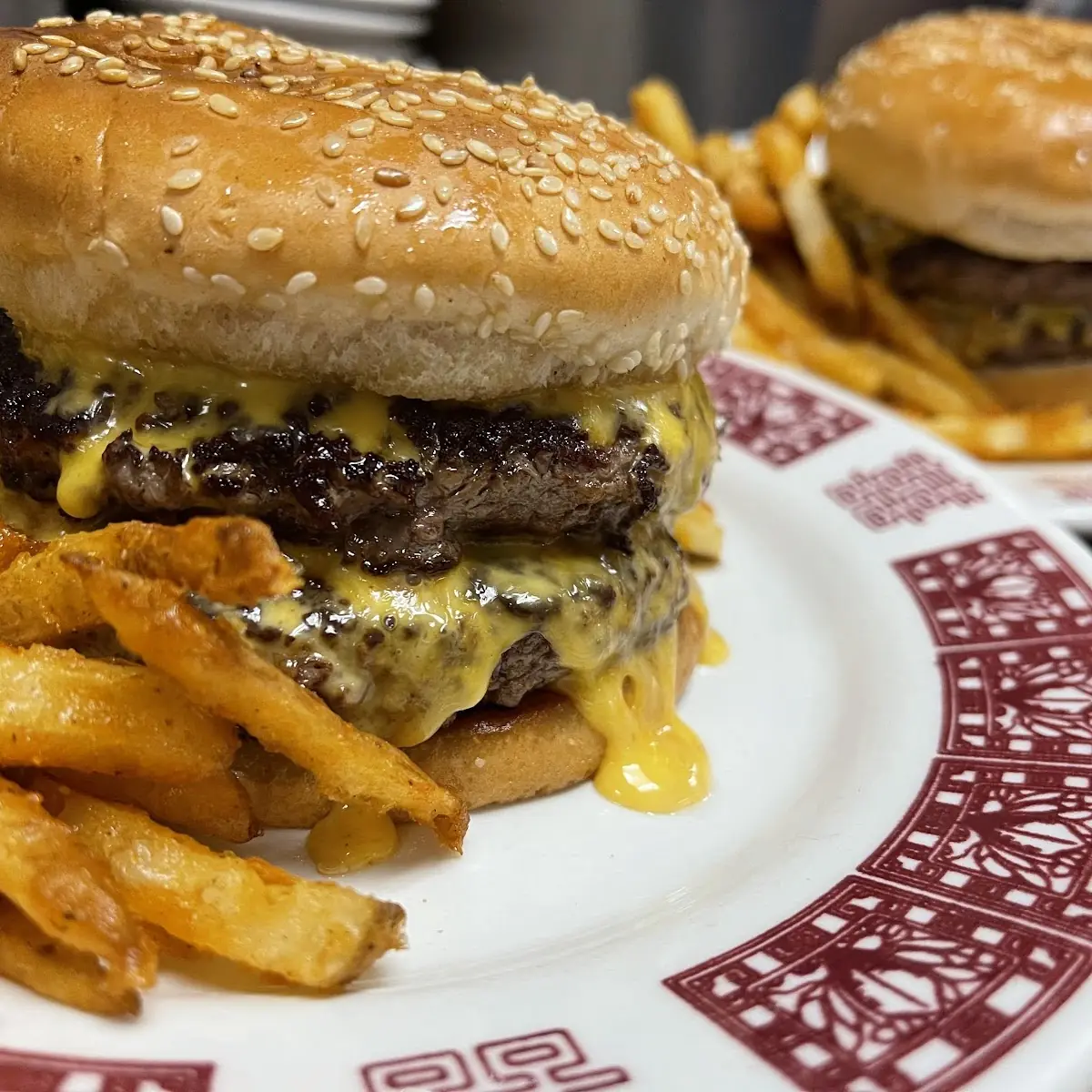 Double Cheese Burger and Fries