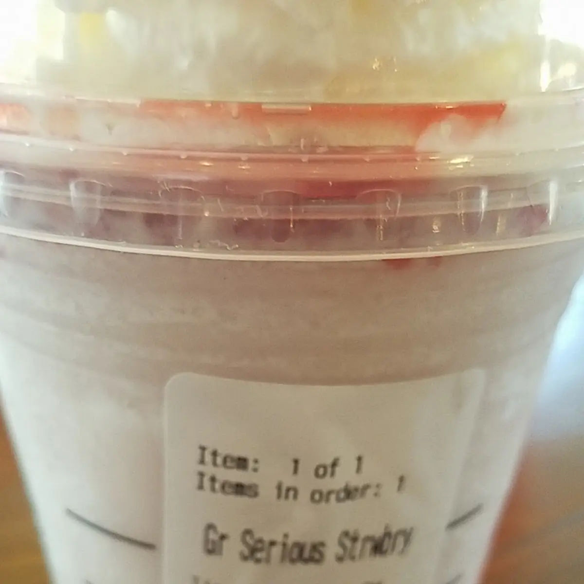 Serious Strawberry Frappuccino