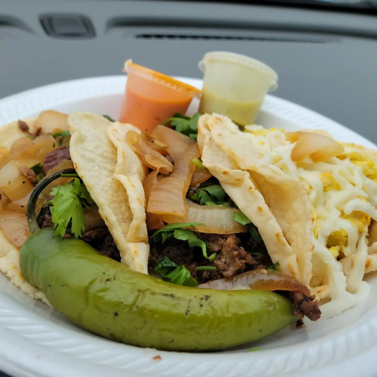 Beef Tacos with Avocado Slices