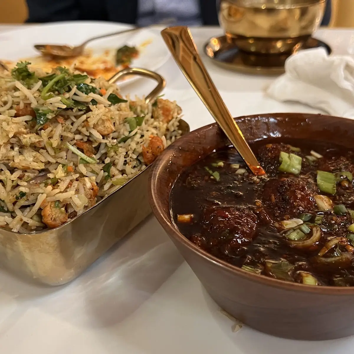 Style Chicken Fried Rice and Chicken Manchurian