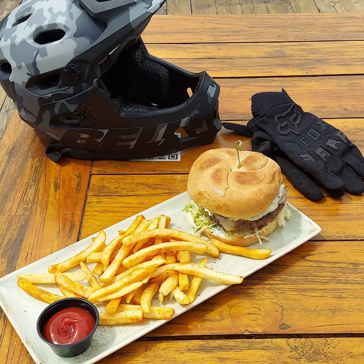 Cheese Burger and Fries
