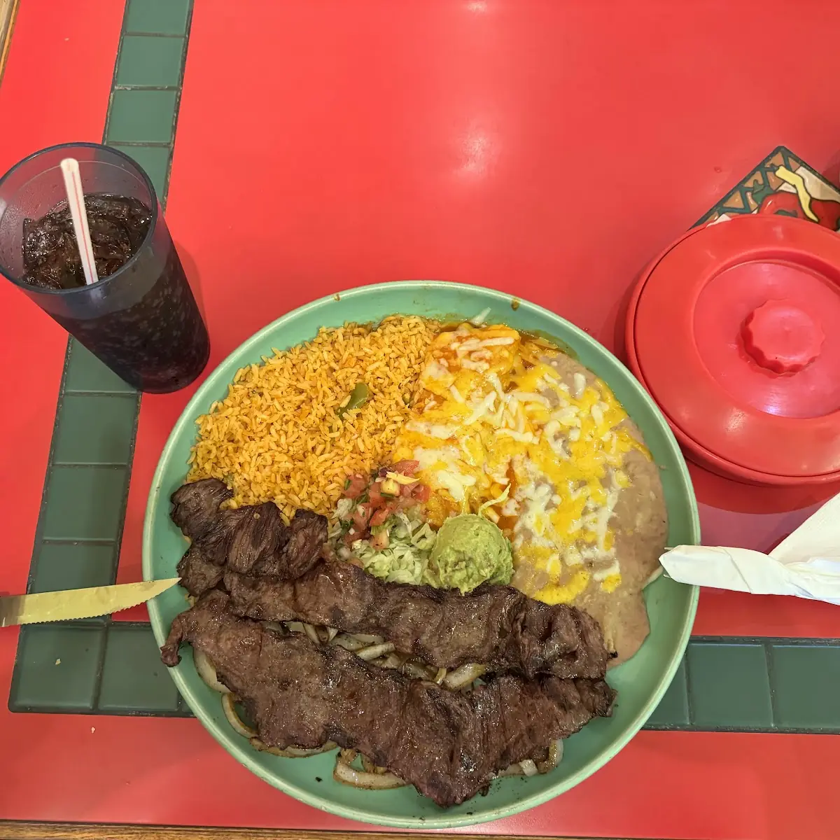 Barbacoa Enchilada Plate