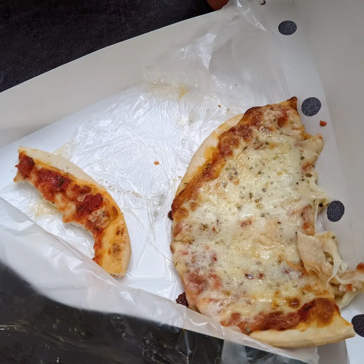 Kids Cheese Pizza 6 Half Gone