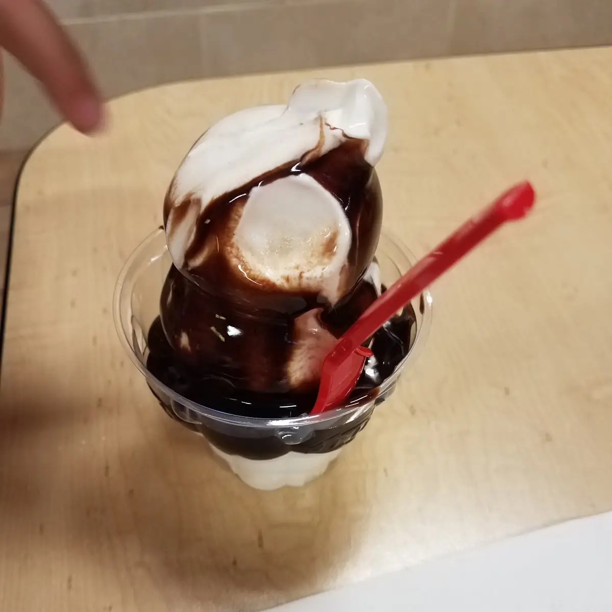Chocolate Syrup Vanilla Ice Cream