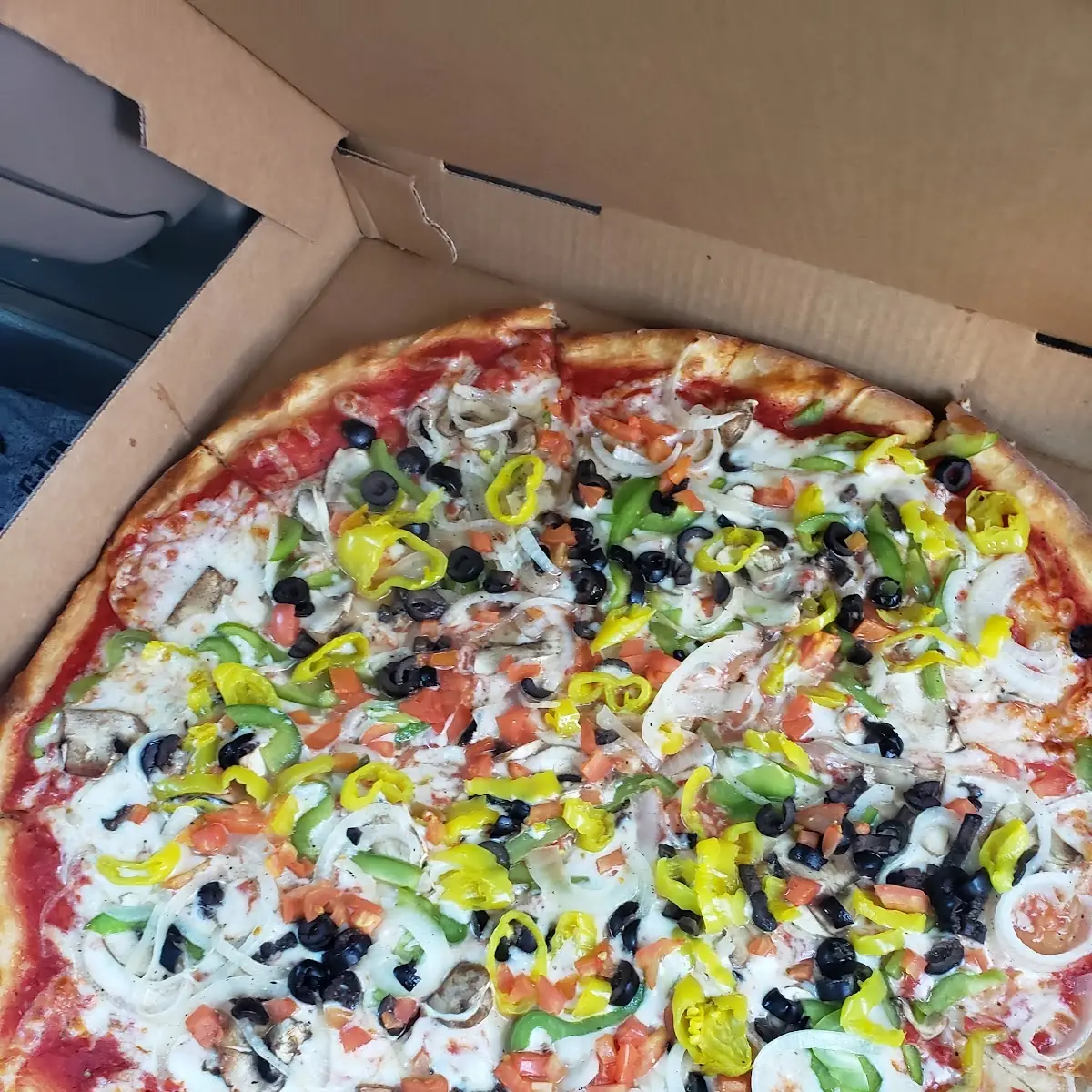 One Slice with a Toppings and Side Garden Salad Or