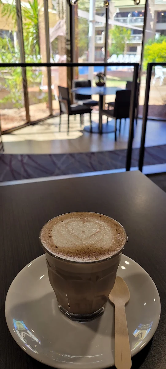 Hot Chocolate with Pool View