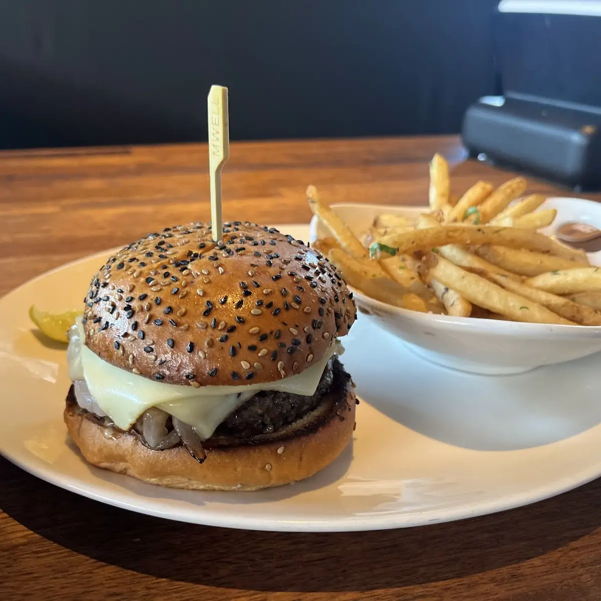 Whiskey Burger with Truffle Fries