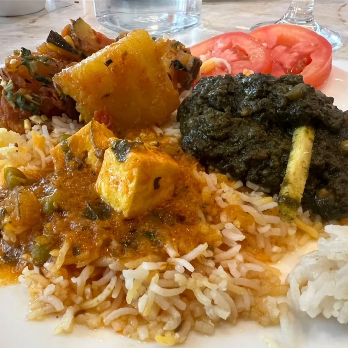 Chana Saag Matar Paneer