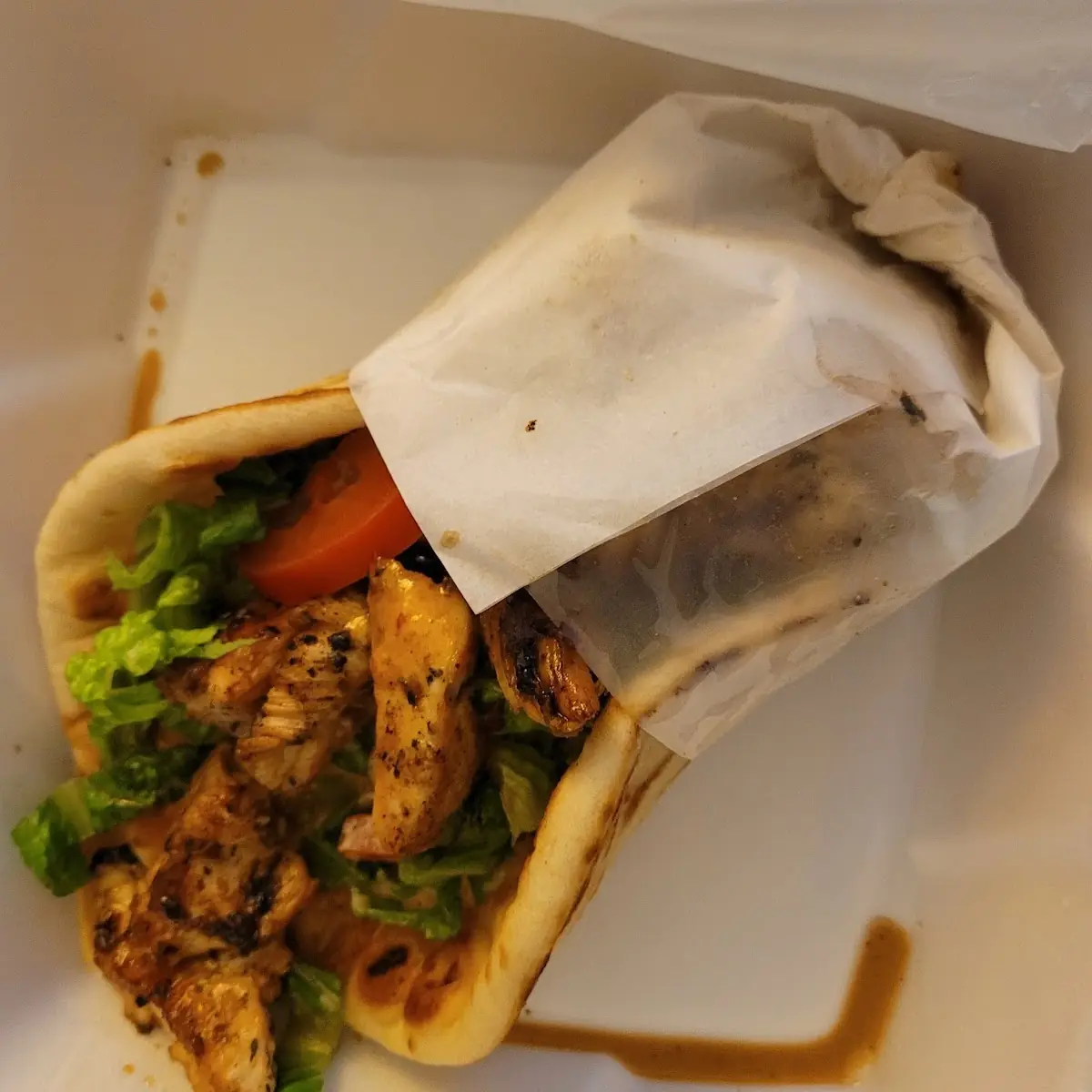 Jerk Chicken Pitas Sandwich