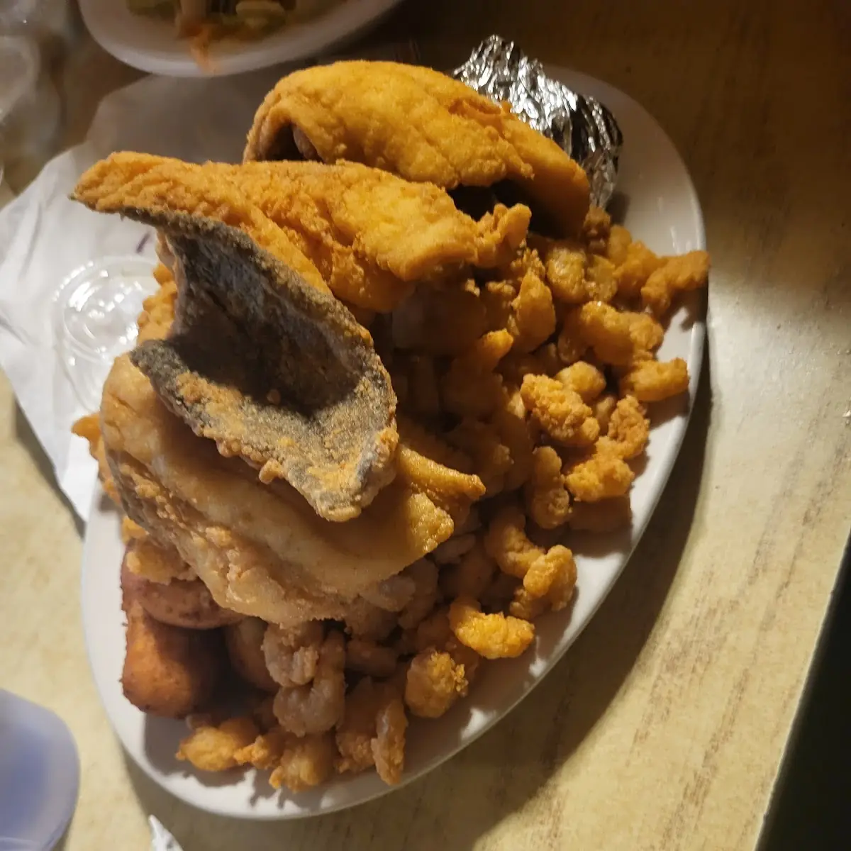 Steak and Popcorn Shrimp