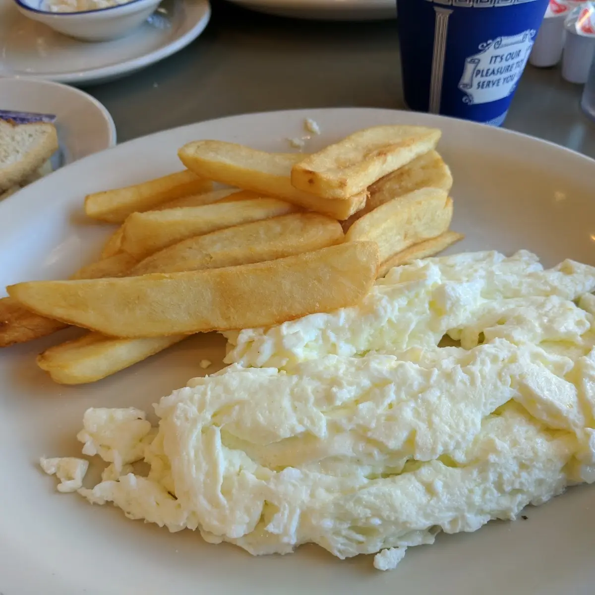 Scrambled Egg Whites with Fries
