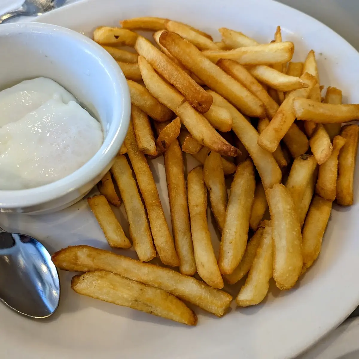 Two Poached Eggs with French Fries