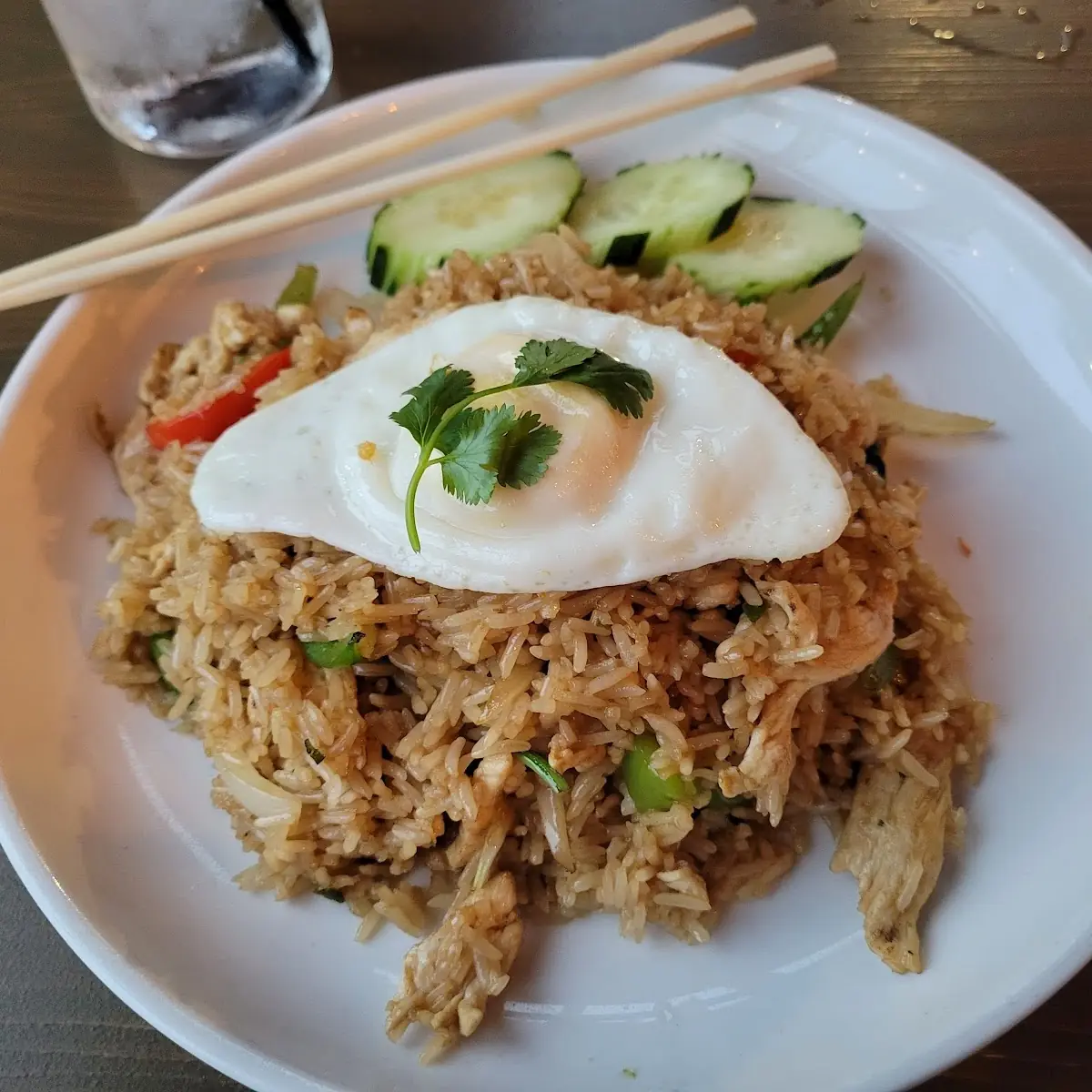 Basil Fried Rice with Extra Fried Egg