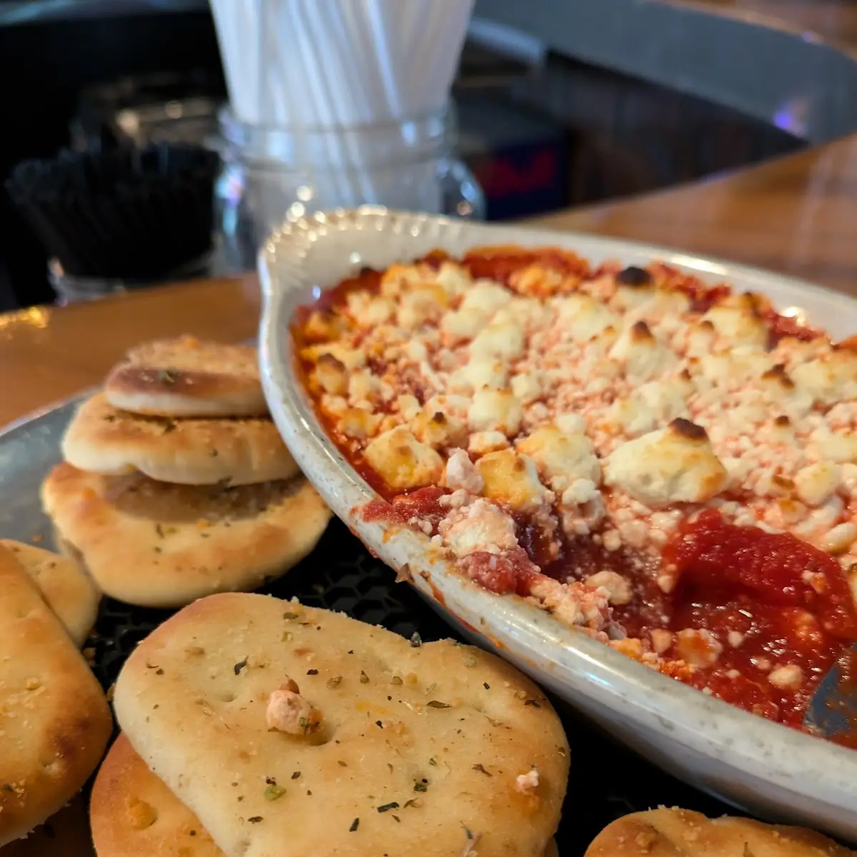 Goat Cheese and Marinara with Crispy Naan