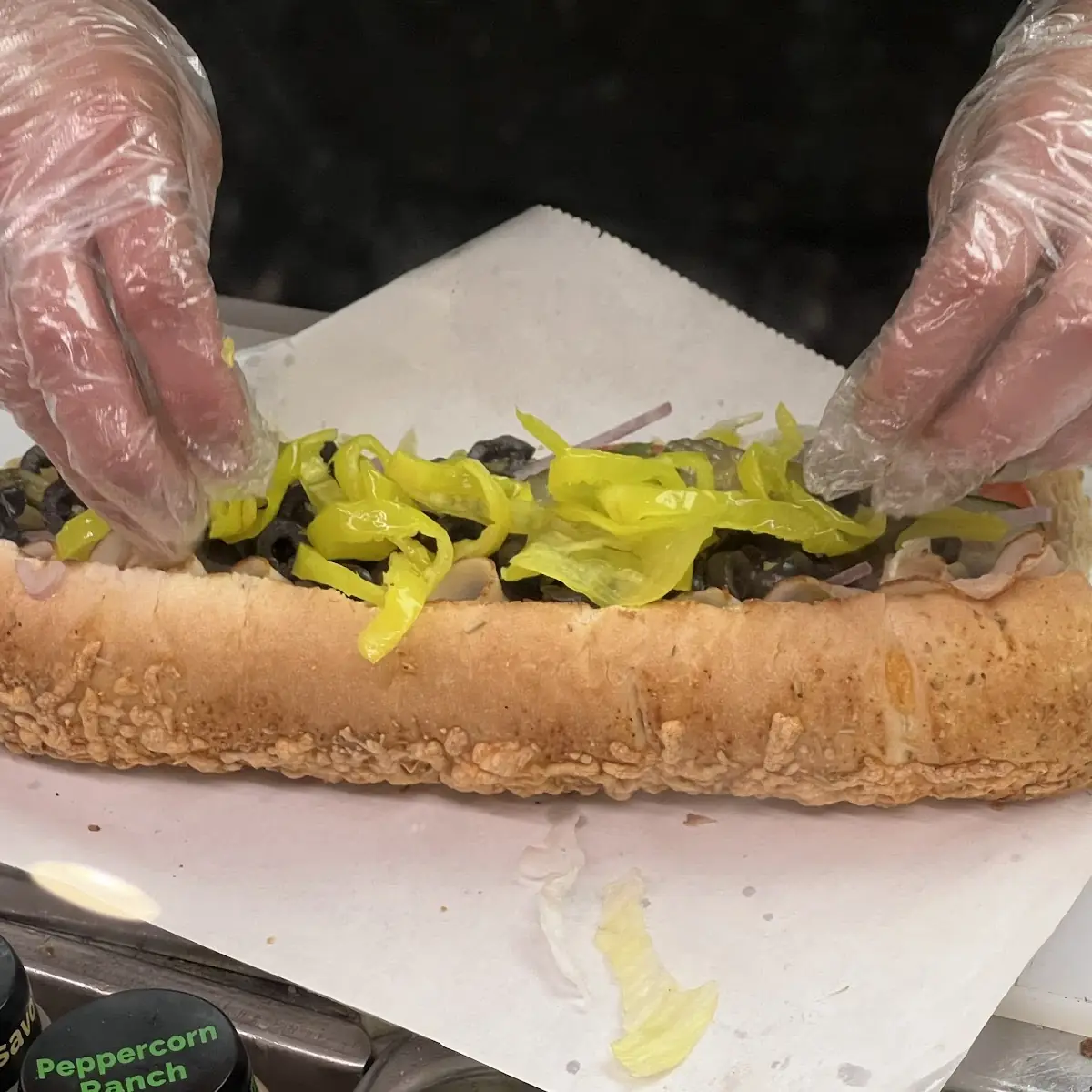 Ham & Cheese Sandwich with All the Veggies