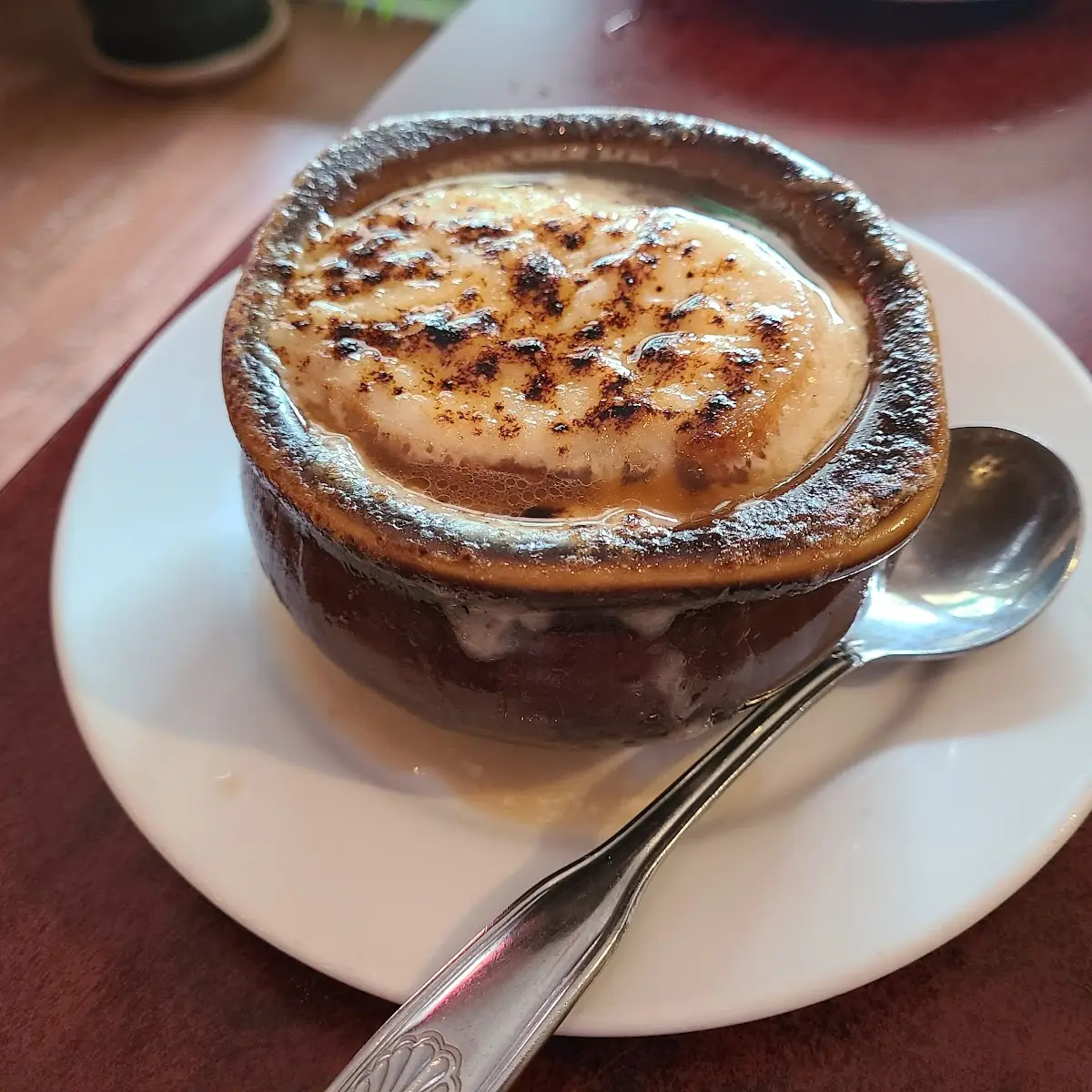 French Onion Soup Topped with Cheese