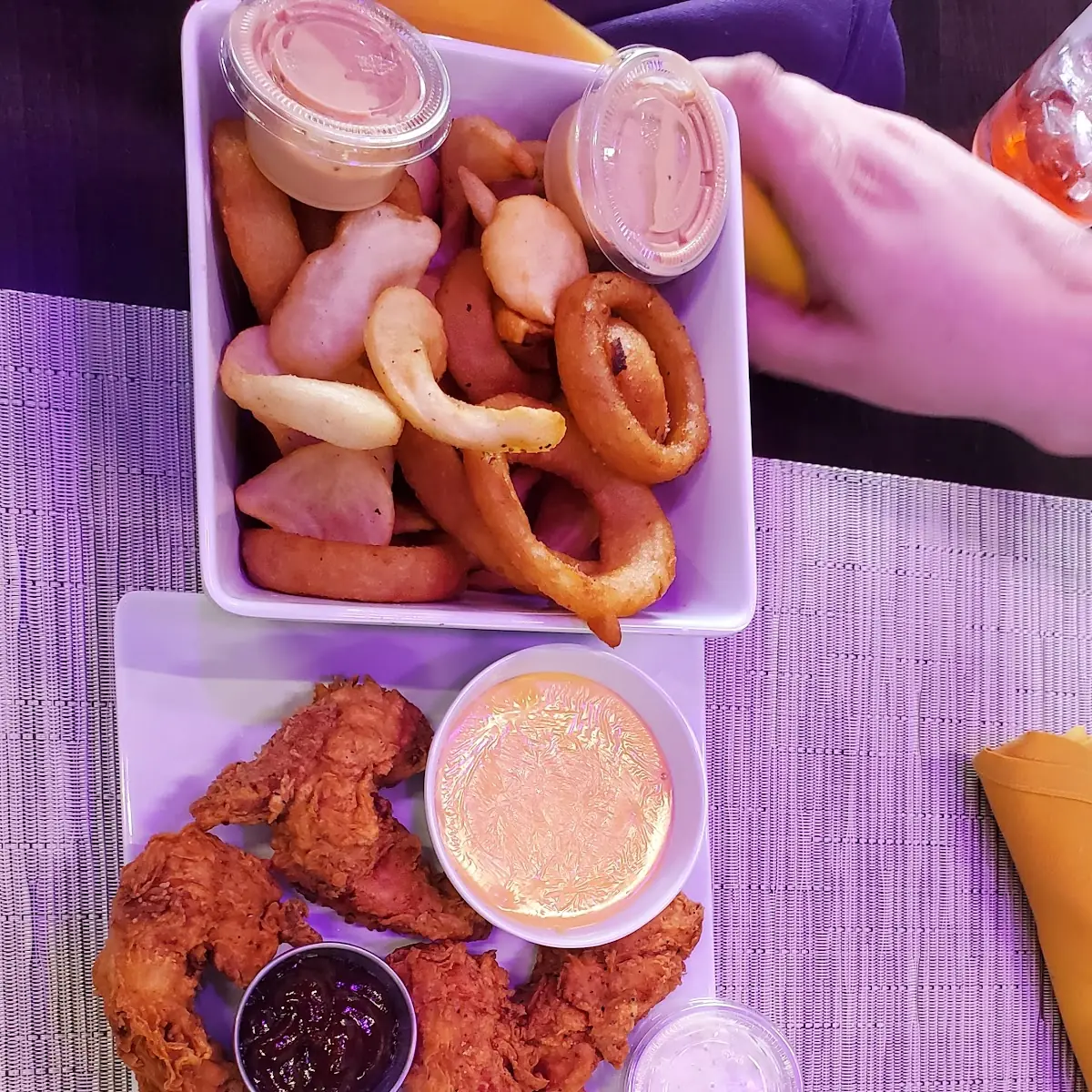 Fries & Ring Combo Chicken Strips Tempura Shrimp