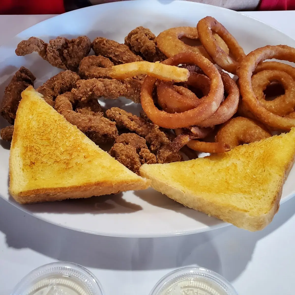 Finger Steaks and Onion Rings