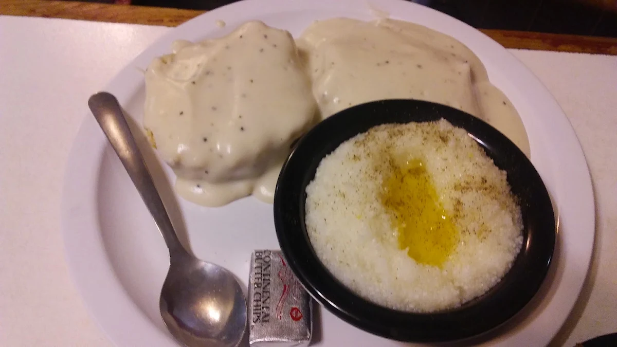 Breakfast Biscuits and Gravy and Grits