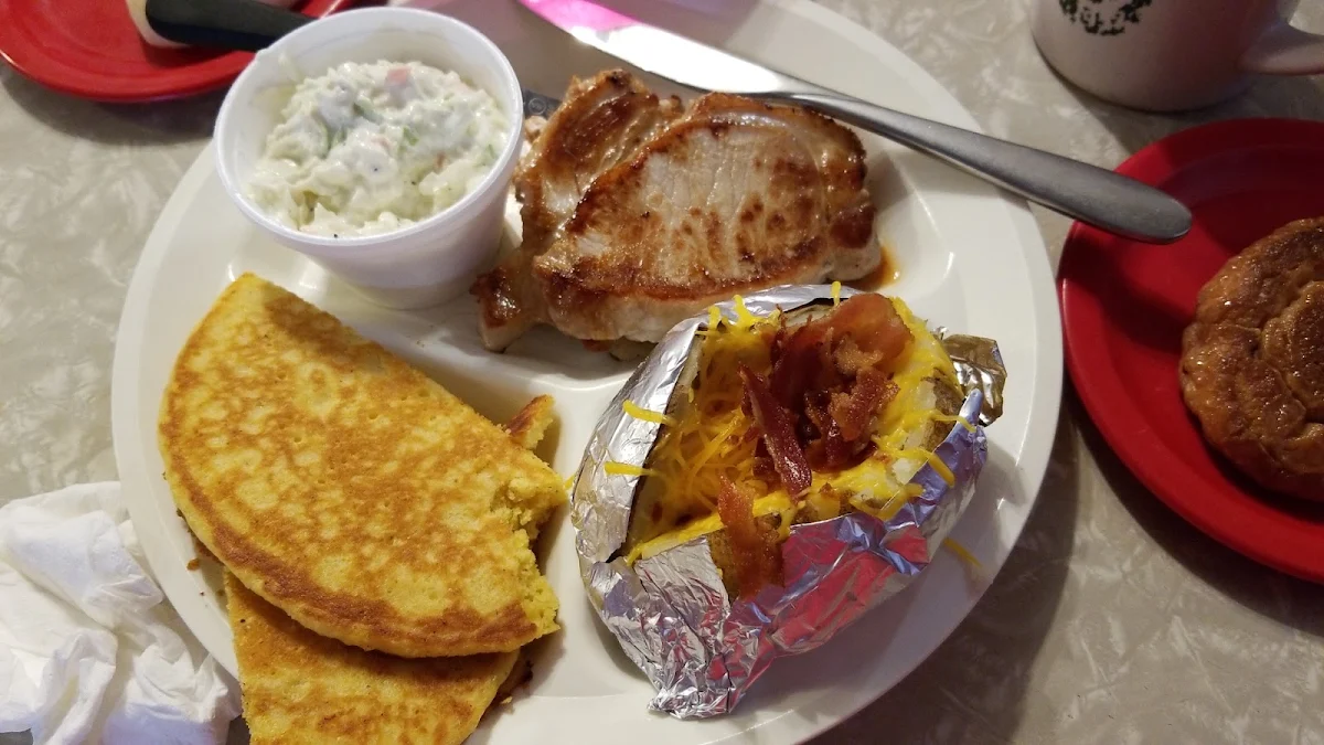 Pork Chop with Loaded Baked Potato