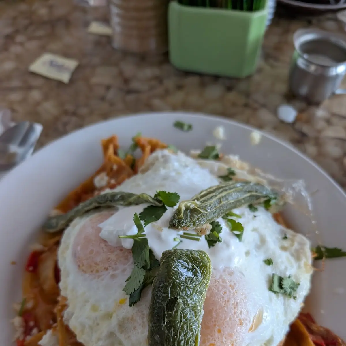 Pork Carnitas Chilaquiles