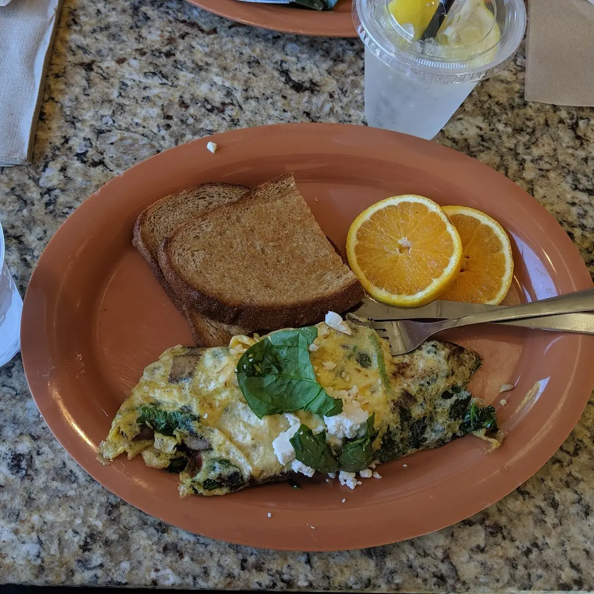 Scrambled Eggs and Toast Breakfast