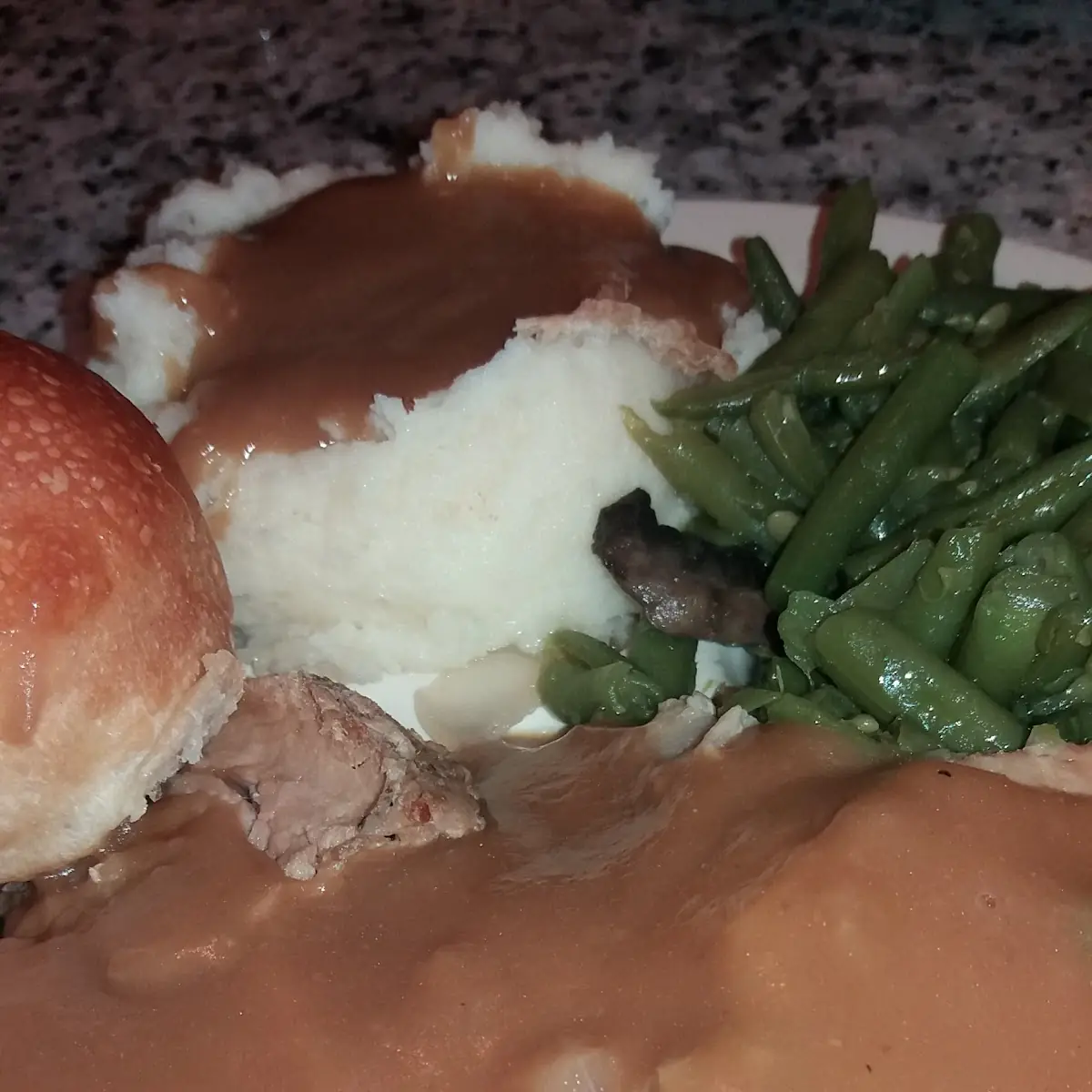 Mashed Potatoes and Green Beans