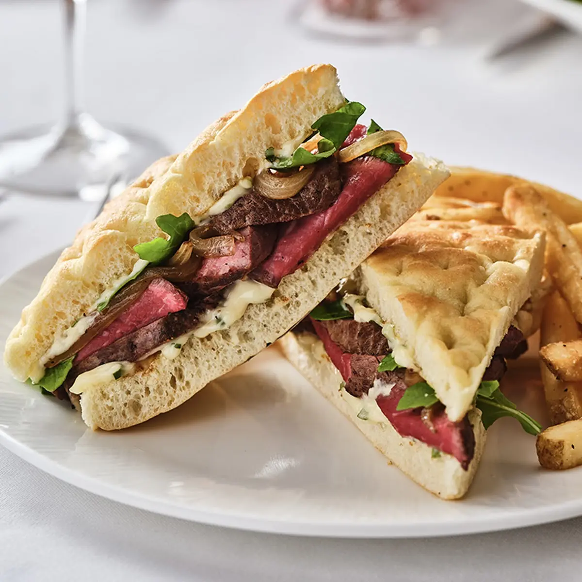 Sliced Filet Mignon Sandwich