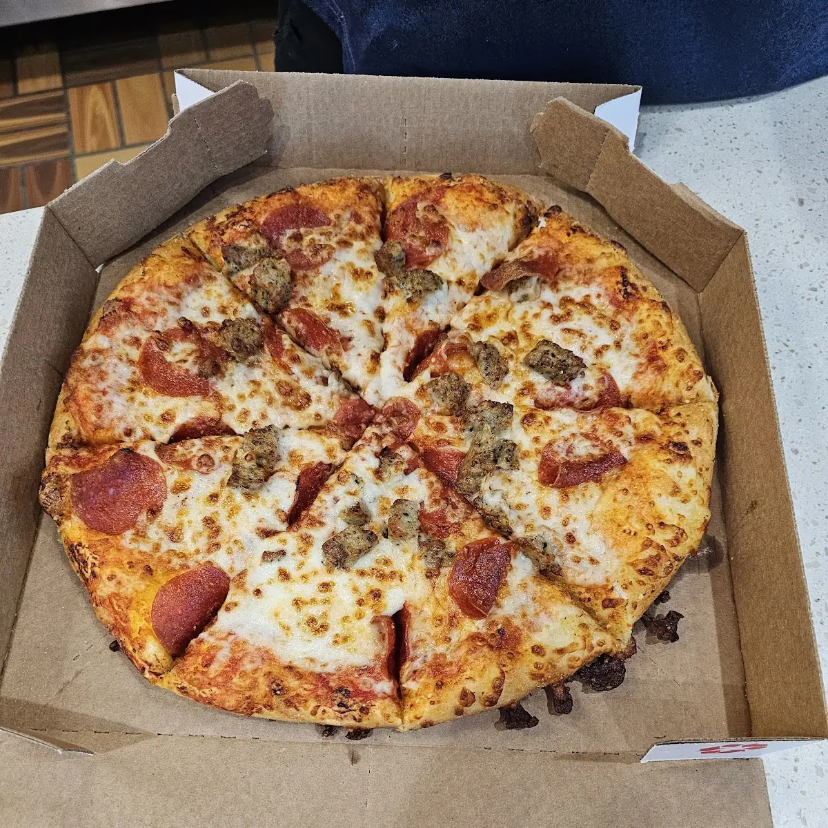 Pepperoni and Sausage Pizza