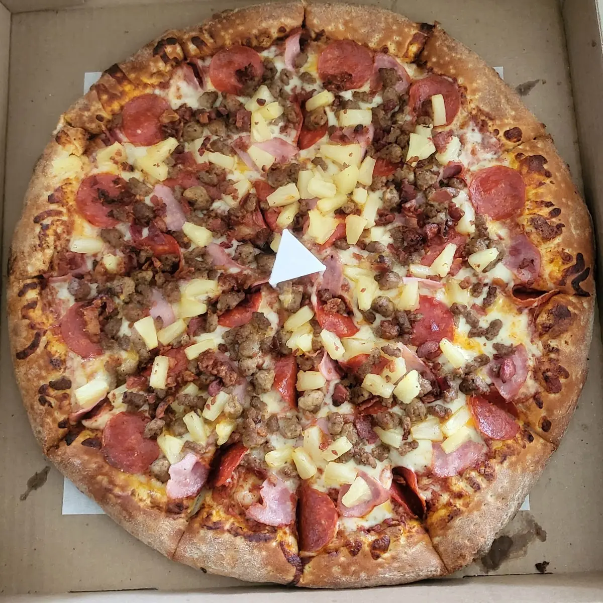 Meat Pizza with Pineapple