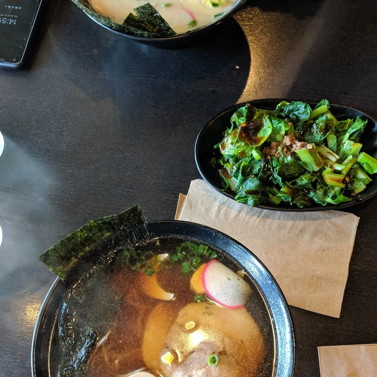Shoyu Ramen and Bok Choy