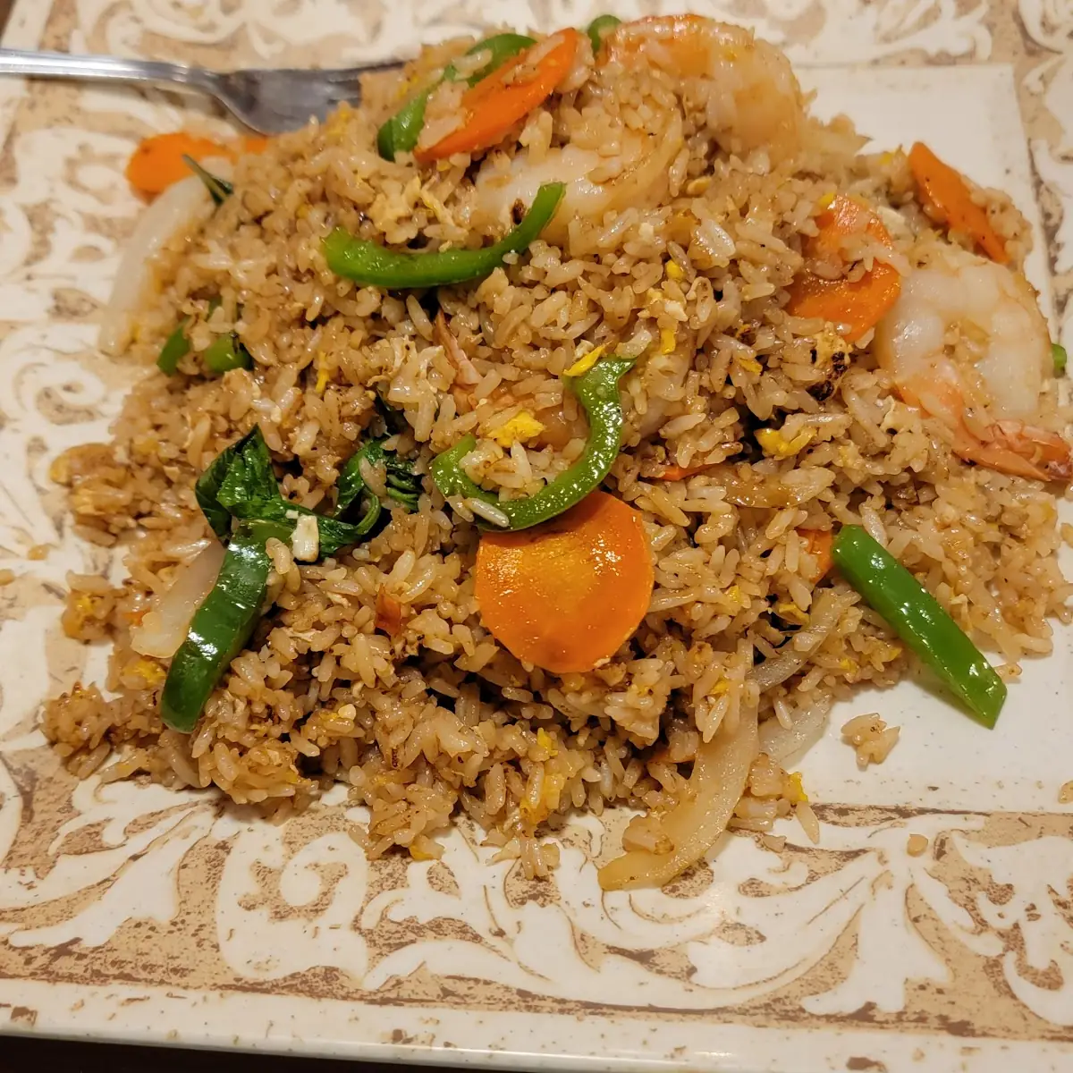 Shrimp and Basil Fried Rice