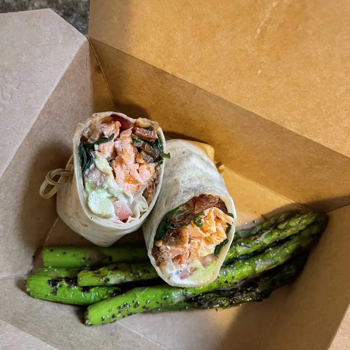 Salmon blt Wrap