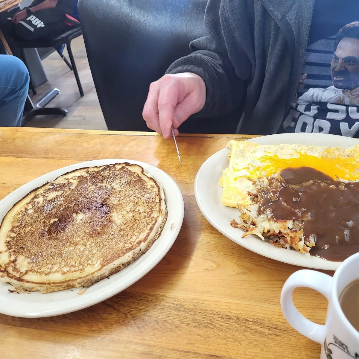 Omelette with a Pancake Combo