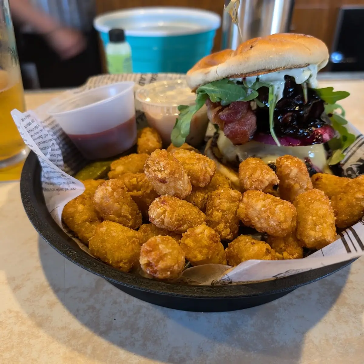 Red White and Blueberry Burger
