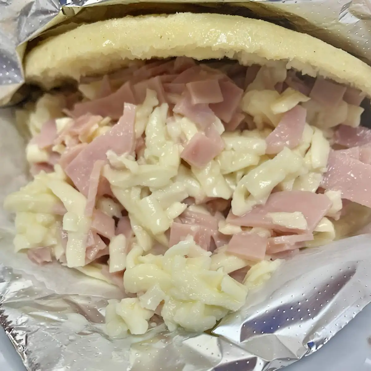 Arepa Jamón Y Queso Ham And Cheese Arepa