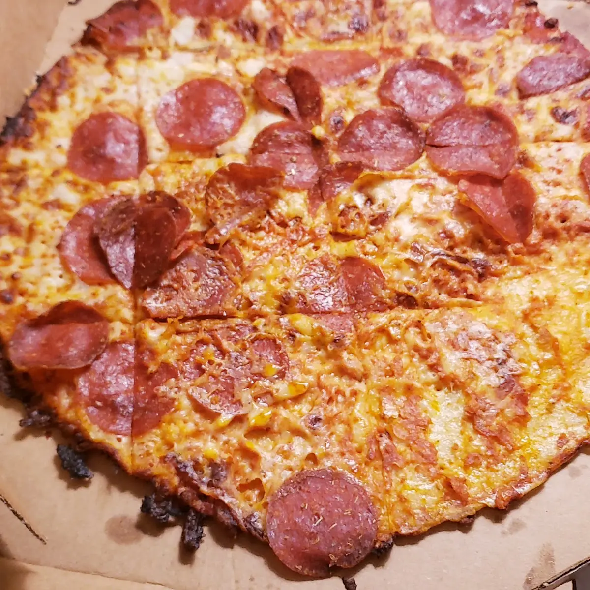 Thin Crust Pepperoni Pizza
