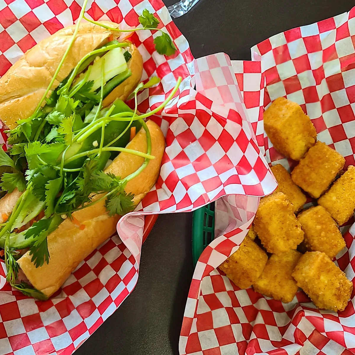 Pork Banh MI and Fried Tofu