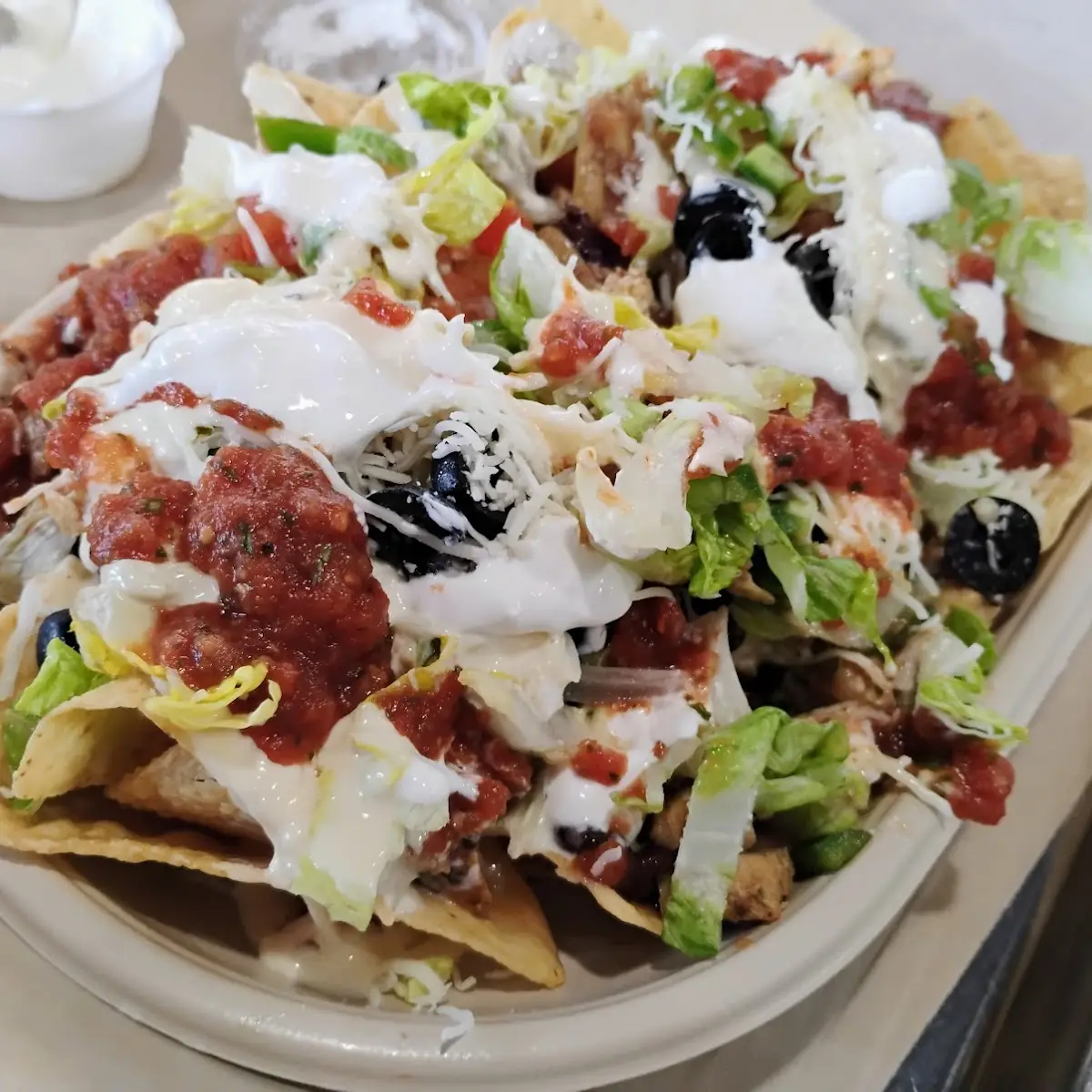 White Meat Chicken Nachos with Queso