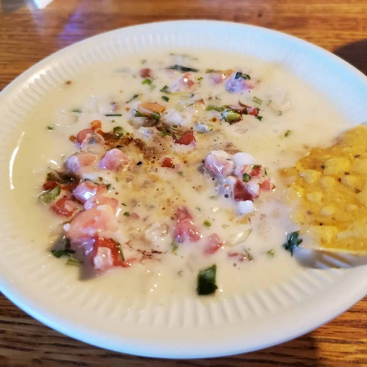 Queso Dip with Ground Beef and Pico De Gallo